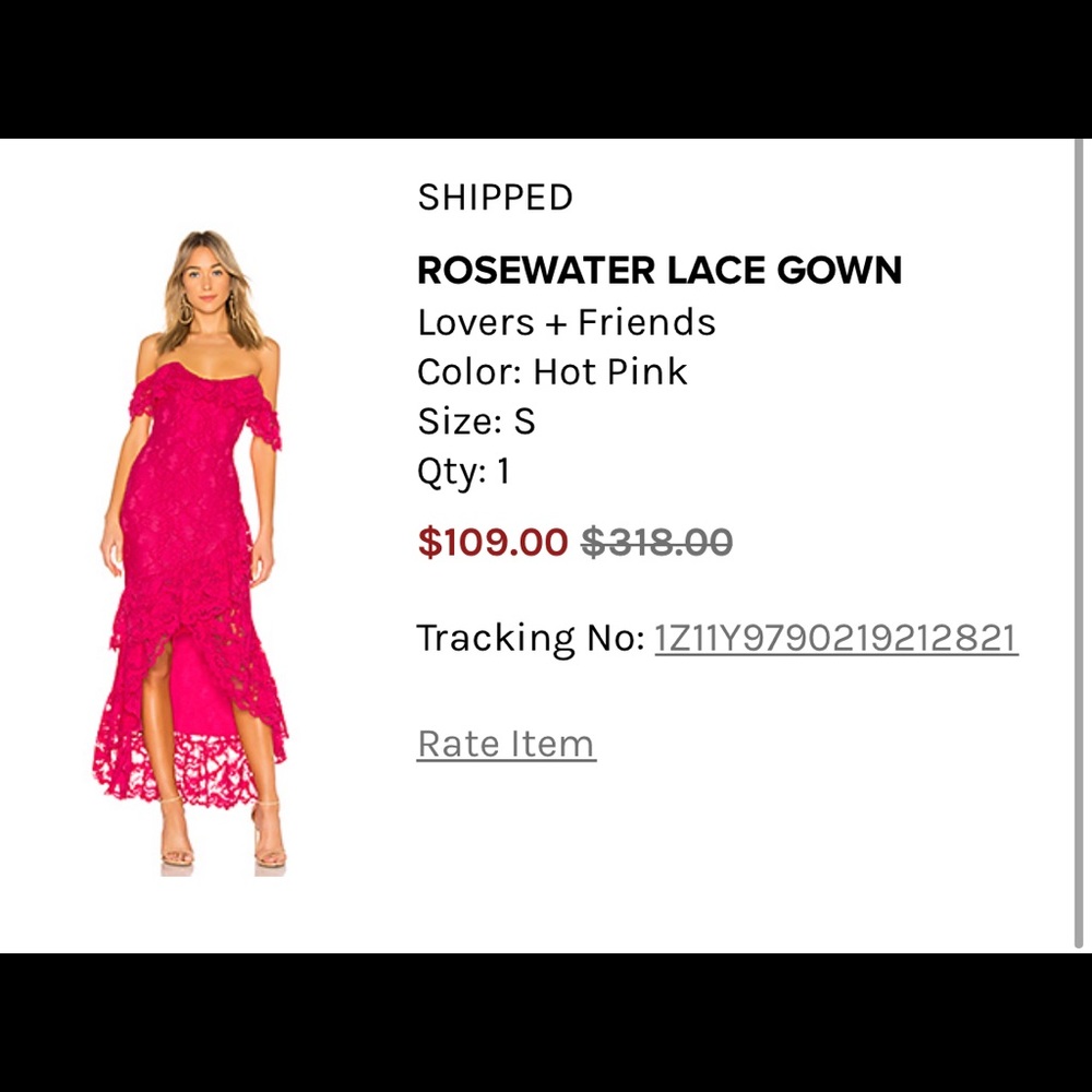 Pink Lovers + Friends lace dress